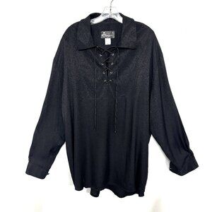 Eternal Knights Medieval Renaissance Pirate Black Shirt EUC – Vintage - Size XL